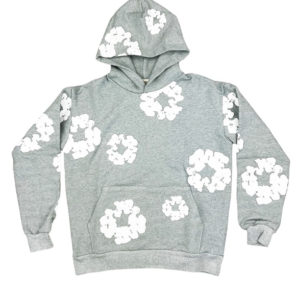 Denim Tears The Cotton Wreath Hoodie Sweatshirt Grey medium M men’s - Picture 2 of 7